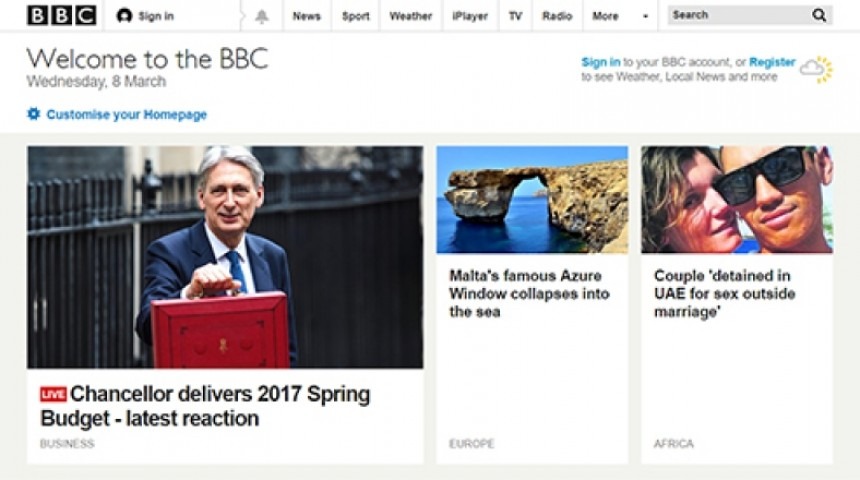 How the BBC hide their h1 tag