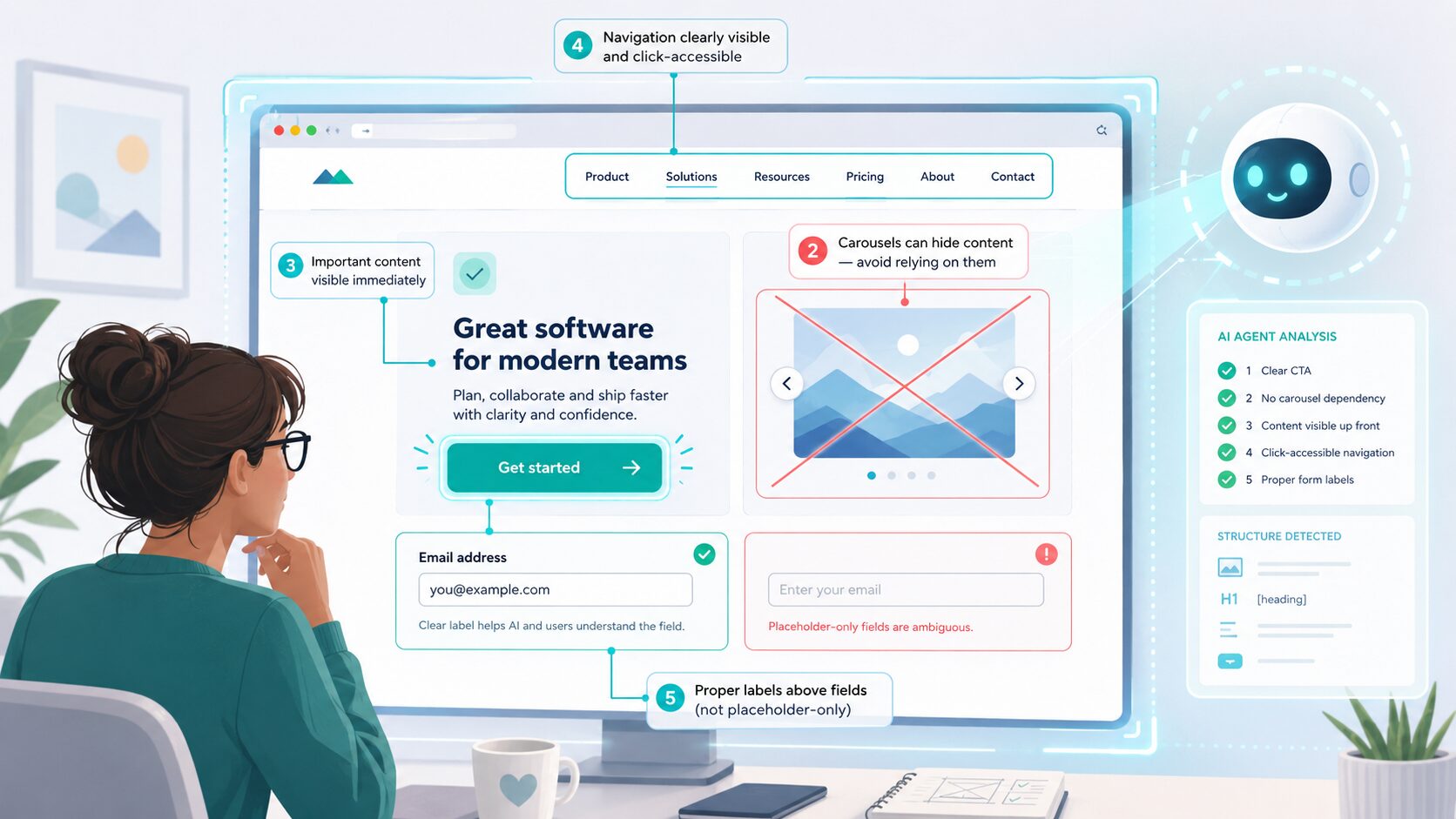 5 things we’re doing differently on website designs now, for agentic AI